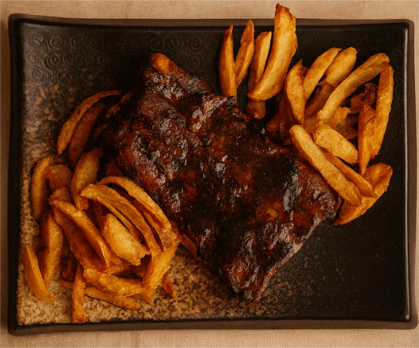 Coaste Porc cu Cartofi Prajiti